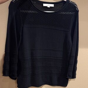LOFT Midnight Crochet Sweater